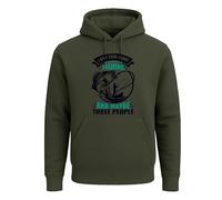 Darkwear Felpa con cappuccio da uomo con stampa pescatore, per amanti dei pesci, per feste e scherzi, Mi importa solo, XXL