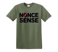 Darkwear Maglietta ispirata a Nonce Sense Chris Morris, maglietta 100% cotone, T-shirt Verde Militare Stampa Nera, 5XL