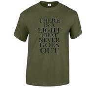 Darkwear Maglietta Morrissey con scritta in inglese "There is a Light The Smiths", idea regalo da uomo, taglie dalla S alla 5XL