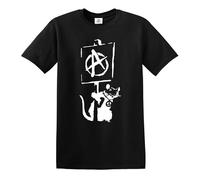 Darkwear Moto e amante del divertimento | T-shirt scherzo | Novità | Bike Rider | T-shirt divertenti, Ratto dell'anarchia di Banksy, XXL