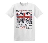 Darkwear Sono andato a Londra City | Divertente | Souvenir Vintage | Amante del Turismo |, Il fidanzato è andato, 4XL