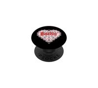 Darlin' Goth Dark Vintage Romance Lace Spiderwebs Cuore PopSockets PopGrip Adesivo