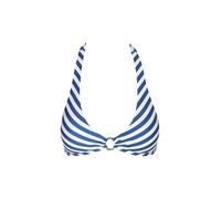 DARLING HARBOUR Top bikini da donna con anello e allacciatura al collo blu | 36