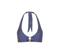 DARLING HARBOUR Top bikini da donna con anello e allacciatura al collo blu | 40