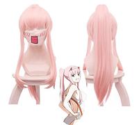 DARLING in FRANXX 02 Zero Two Long Ponytail Wig Cosplay Costume CODICE 002 Parrucche sintetiche resistenti al calore per capelli da donna