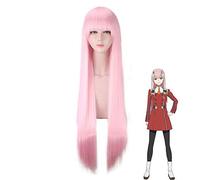 Darling In The Franxx 02 Parrucche Cosplay Zero Due parrucche Parrucca Cosplay + Parrucche per capelli sintetici rosa lunghi 100 cm