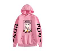 Darling in The FRANXX Zero Two 02 Felpa con cappuccio unisex Anime con cappuccio a maniche lunghe casual Pullover per adolescenti, Tipo 4, XXX-Large