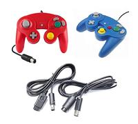 DARLINGTON & Sohns 2 pezzi controller rosso blu + prolunga per Nintendo Game Cube Controller GC Extansion Nintendo Wii Cable