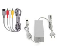 DARLINGTON & Sohns Set di cavi per Nintendo Wii, cavo di ricarica, caricabatterie, alimentatore, cavo TV, cavo di alimentazione, adattatore CA