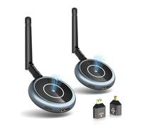 DARLYOR Trasmettitore e ricevitore HDMI wireless 4K, fino a 8 ricevitori, plug & play 5.8G HDMI Wireless Extender Casting video/audio a più televisori/schermi da PC/laptop/fotocamera (1TX+1RX)