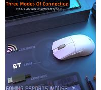 Darmoshark M3s Mini 2KHz 26000DPI Mouse da Gioco USB-C Wireless Rosa