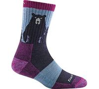 Darn Tough Bear Town Micro Crew Leggero con Cuscino, Viola, Medium Donna