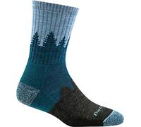 Darn Tough Cushion Treeline Micro Crew Peso Medio con Cuscino, Blu, L Donna