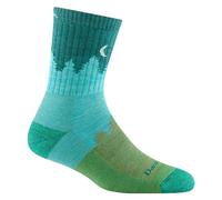 Darn Tough Treeline Micro Crew - Calzini da trekking da donna, peso medio, con cuscino, colore: verde acqua, S
