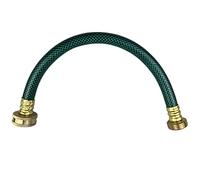 Darnassus Tubo da giardino in PVC da 1/2 pollici verde resistente con raccordi in ottone massiccio, non perdita, flessibile, per esterni, prati, patio, verde (1,6 m, verde)