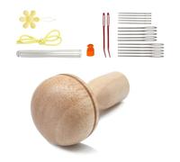 Darner - Set di strumenti di riparazione di ricami fatti a mano, funghi di punizione con ago per riparazione fori | Kit punto per maglioni, pantaloni, calze