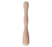 Darning Egg - Repairs Knitted Garment Holes, Smooth Wood Finish Natural Oval Shape, End Diameter + 16 cm Long Handle, Solid Rubber Wood Grain Timber Texture - For Mending Socks & Home Craft