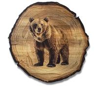 DARO Design - Immagine murale Orso Dimensione 30 cm - Stampa artistica pronta per essere appesa - Decorazione murale a tema Caccia, Natura, Animali