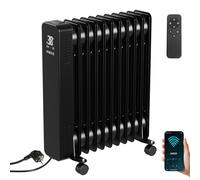 Daromigo Radiatore ad olio 2500 W, riscaldamento elettrico a risparmio energetico, con 11 nervature, 3 livelli di riscaldamento, termostato, app e telecomando, display digitale, riscaldamento