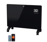Daromigo Riscaldatore elettrico in vetro 2000 W, termoconvettore con termostato e telecomando WiFi, radiatore elettrico IP24, montaggio a parete, riscaldamento a infrarossi mobile, a risparmio