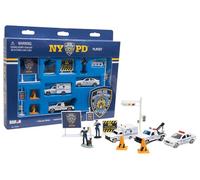 Daron NYPD - Set da gioco deluxe da 11 pezzi con veicoli in metallo e plastica, aerei, figure e accessori, giocattolo e confezione regalo da collezione per bambini dai 3 anni in su