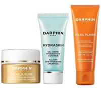 DARPHIN DIV. ESTEE LAUDER DARPHIN PARIS LES ESSENTIELS ANTIAGING PROTECTION CON ECLAT SUBLIME RADIANTE BOOSTING CAPSULES + HYDRASKIN ALL DAY SKIN HYDRATING CREAM GEL + SOLEIL PLAISIR SUN PROTECTIVE CR