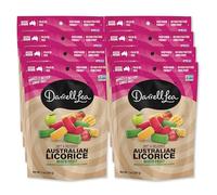 Darrell Lea Liquirizia australiana morbida, non OGM, senza olio di palma, per vegetariani, senza sciroppo di mais ad alto contenuto di fruttosio, caramelle alla liquirizia morbide e gommose, prodotte