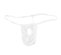 Darringls Biancheria intima sexy da uomo con foro Lingerie Jockstrap Tanga Gay Ouvert per uomo in pelle erotica perizoma biancheria intima sexy, bianco, Taglia unica