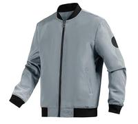 Darringls Bomber da uomo per le mezze stagioni con colletto alto, giacca corta da uomo, bomber leggeri, giacche da aviatore, primavera, autunno, blouson con tasche per il lavoro e il tempo libero, A