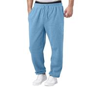 Darringls Pantaloni da jogging da uomo in cotone, alla moda, per il tempo libero, casual, pantaloni lunghi da lavoro, pantaloni da uomo, pantaloni da jogging, traspiranti, pantaloni regolari, Azzurro