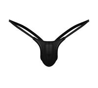 Darringls Tanga da uomo sexy con schiena a T e perizoma mutandine mutandine intimo perizoma da uomo sexy intimo da uomo tanga bikini intimo thong traspirante, Nero , XXL