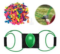 Darryy Fionda a Palloncino d'Acqua 300-yard, Catapulta per Bombe d'Acqua per 3 Persone, Con 200 Palloncini d'acqua, Gioco di Palline, Adatto per Esterni, Feste in Spiaggia, Giochi in Giardino (verde)
