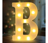 Darryy Lettere LED da 22 cm, Lettere Luminose Led, Adatte per Proposte di Matrimonio, Festival, Feste e altri Eventi per Creare un'atmosfera Romantica e Accogliente (B)