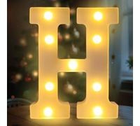 Darryy Lettere LED da 22 cm, Lettere Luminose Led, Adatte per Proposte di Matrimonio, Festival, Feste e altri Eventi per Creare un'atmosfera Romantica e Accogliente (H)