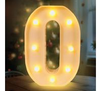 Darryy Lettere LED da 22 cm, Lettere Luminose Led, Adatte per Proposte di Matrimonio, Festival, Feste e altri Eventi per Creare un'atmosfera Romantica e Accogliente (O)