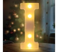 Darryy Lettere LED da 22 cm, Lettere Luminose Led, Adatte per Proposte di Matrimonio, Festival, Feste e altri Eventi per Creare un'atmosfera Romantica e Accogliente (I)