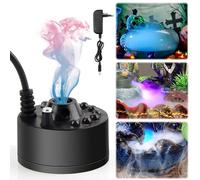 Darryy Macchina del Fumo, Fog Machine con LED, Macchina per Fumo per Fontana 350ML / H, Nebulizzatore (con Spina UE), Macchina del Fumo Halloween