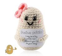Darryy Potato Peluche Maglieria, Positive Patate, Mini Peluche a Forma Di Patate Positive, Regali Per La Migliore Amica, Regalo Divertente Per Fidanzato, Fidanzata, Paziente