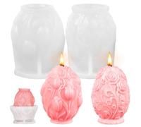 Darryy Stampi per Candele Pasqua, stampo per candele a forma di uovo, Stampi Candele Pasquali, Stampo per Candele Pasquali a Forma di Fiori, Gesù e la Vergine Maria (A)