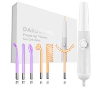 Darsonval Nuova macchina per il viso ad alta frequenza per terapia della pelle con 6 bacchette al neon e argon Rimuovi le rughe Bacchetta per terapia facciale dell'acne EU plug