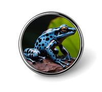 Dart Frog Blu Distintivo Rotondo Carino Spilla Cappelli Giacche Decorazione Personalizzata Spilla Abbigliamento Gioielli Accessori per Festa di Nozze Regalo
