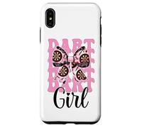 Dart Girl Darts Bersaglio rosa Coquette Bow Custodia per iPhone XS Max