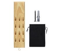 Dart Holder Rack - 15.79 Inch Wooden Display | Wood Wall Mount Stand, Professional Storage Organizer for 12 Steel or Soft Tip Darts with Mounting Screws and Carrying Bag for Home Game Room