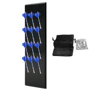 Dart Holder Wall Mount - 12 Holes Wooden Wall Organizer | Display Rack with Storage Bag for Home, Garage, Basement, Workplace, Apartment, Game Room, Bar, Man Cave, Sport, Dart Accessories