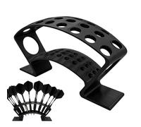 Dart Rack Holder - Upright Wall Mount Storage Organizer | Compact Black Stylish Design For Home Game Room Bar Gym Office Living Room, Secure Easy-Access Dart Display Stand