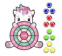 Dart Uni® - Set di freccette con unicorno, per bambini, bersaglio con palline di graffio, giocattolo di coordinamento divertente, facile da appendere all'interno o all'esterno, per ragazzi e ragazze,