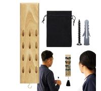 Dart Wall Holder, Wall Mounted Wooden Dart Rack Organizer, Display Storage Holders for 12 Tip Darts with Screws, Compact Dartboard Accessory for Game Room Bar, 15.79x4.09x0.79 Inches