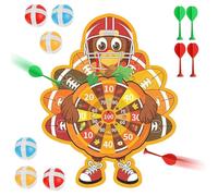 Dartboard Game Set - Whimsical Autumn Decor, Loved Fun Event, Safe Fabric Targets, Improves Hand Eye Coordination, Thanksgiving Activities, Full Size Kids Lovers