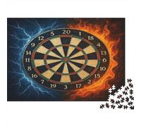 Dartboard-Modern Fantasy Art Style 1000 Pieces for Adults Gifts A Dartboard with Lightning Challenging & Brainteasing Home Activity 52x38cm/1000pcs