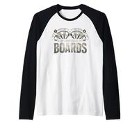Dartboard Stop Looking at My Boards Funny Darts Maglia con Maniche Raglan